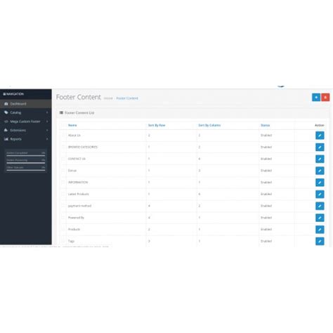 opencart mega footer|How to edit the footer of opencart .